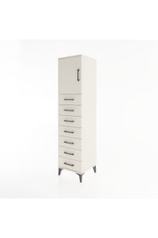 Hyperion Dolap Tek Raflı 7 Çekmeceli Tek Kapaklı 44x44x182 - S55M002V1B
