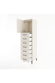 Hyperion Dolap Tek Raflı 7 Çekmeceli Tek Kapaklı 44x44x182 - S55M002V1B
