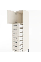 Hyperion Dolap Tek Raflı 7 Çekmeceli Tek Kapaklı 44x44x182 - S55M002V1B