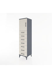 Hyperion Dolap Tek Raflı 7 Çekmeceli Tek Kapaklı 44x44x182 - S55M002V4B