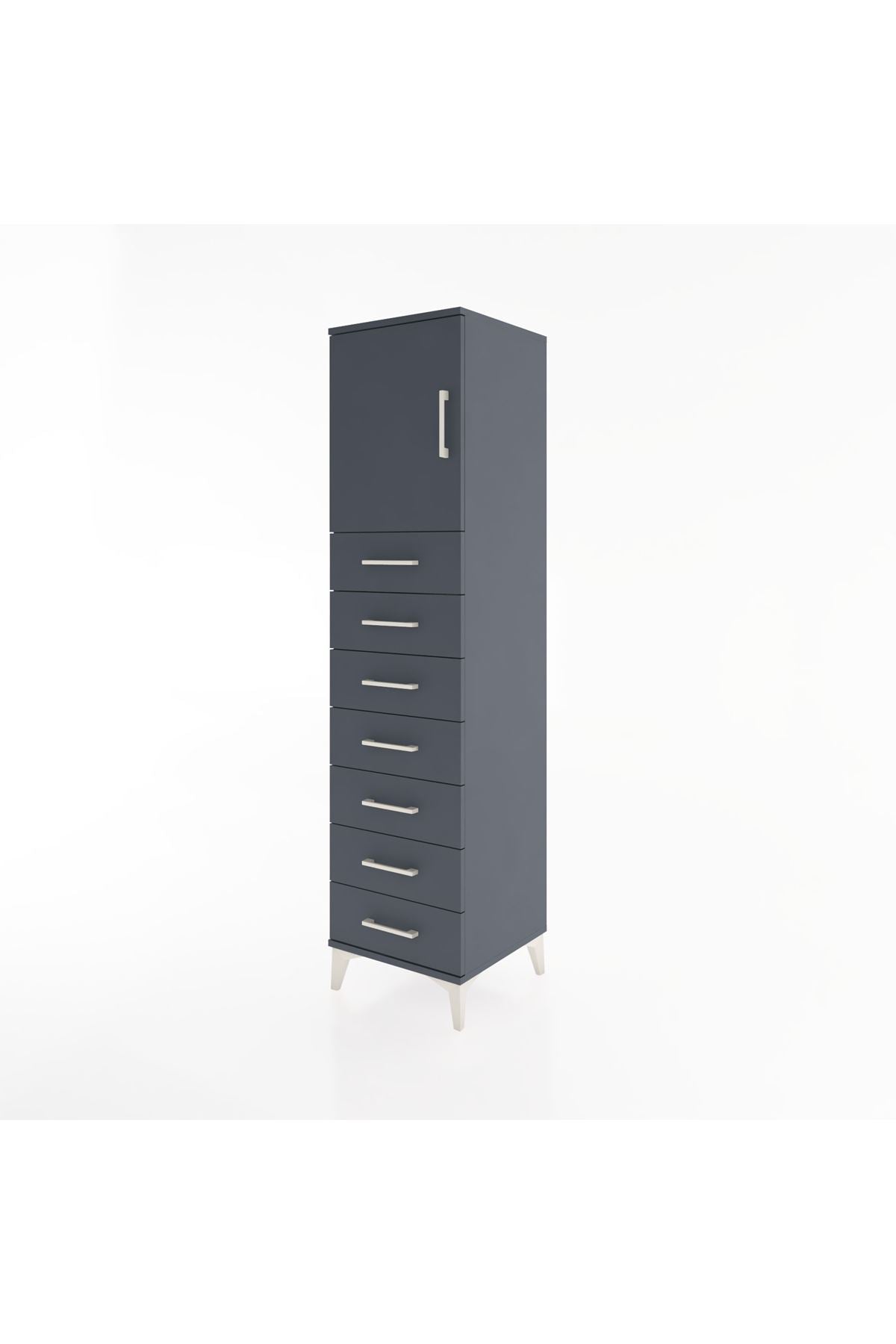 Hyperion Dolap Tek Raflı 7 Çekmeceli Tek Kapaklı 44x44x182 - S55M002V5B