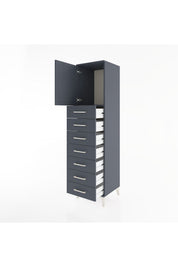 Hyperion Dolap Tek Raflı 7 Çekmeceli Tek Kapaklı 44x44x182 - S55M002V5B