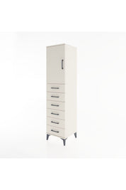 Hyperion Dolap Tek Raflı 6 Çekmeceli Tek Kapaklı 44x44x182 - S55M003V1B