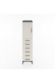 Hyperion Dolap Tek Raflı 6 Çekmeceli Tek Kapaklı 44x44x182 - S55M003V4B