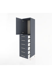 Hyperion Dolap Tek Raflı 6 Çekmeceli Tek Kapaklı 44x44x182 - S55M003V5B