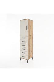Hyperion Dolap Tek Raflı 6 Çekmeceli Tek Kapaklı 44x44x182 - S55M003V7B