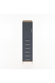 Hyperion Dolap Tek Raflı 6 Çekmeceli Tek Kapaklı 44x44x182 - S55M003V8B