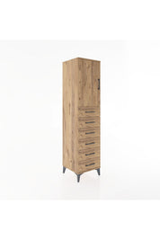 Hyperion Dolap Tek Raflı 6 Çekmeceli Tek Kapaklı 44x44x182 - S55M003V9B