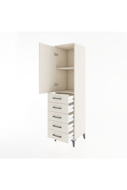 Hyperion Dolap 2 Raflı 5 Çekmeceli Tek Kapaklı 44x44x182 - S55M004V1B