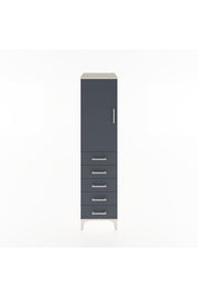 Hyperion Dolap 2 Raflı 5 Çekmeceli Tek Kapaklı 44x44x182 - S55M004V2B