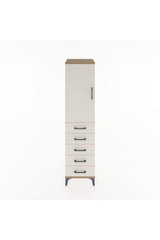 Hyperion Dolap 2 Raflı 5 Çekmeceli Tek Kapaklı 44x44x182