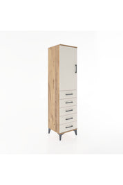 Hyperion Dolap 2 Raflı 5 Çekmeceli Tek Kapaklı 44x44x182 - S55M004V7B