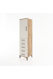 Hyperion Dolap 2 Raflı 5 Çekmeceli Tek Kapaklı 44x44x182 - S55M004V7B