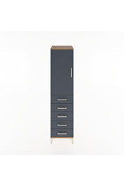 Hyperion Dolap 2 Raflı 5 Çekmeceli Tek Kapaklı 44x44x182 - S55M004V8B