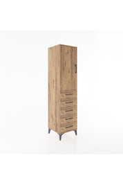 Hyperion Dolap 2 Raflı 5 Çekmeceli Tek Kapaklı 44x44x182 - S55M004V9B
