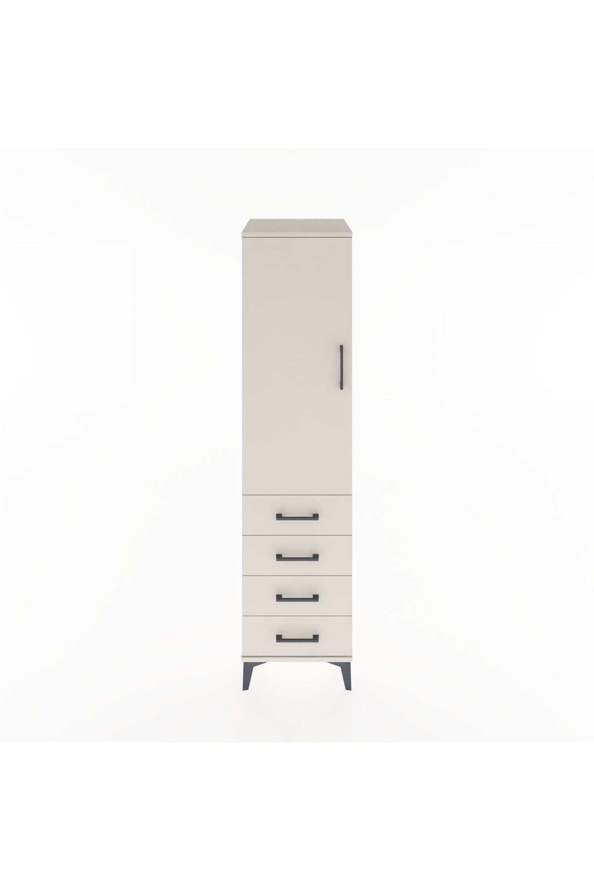 Hyperion Dolap 2 Raflı 4 Çekmeceli Tek Kapaklı 44x44x182 - S55M005V1B
