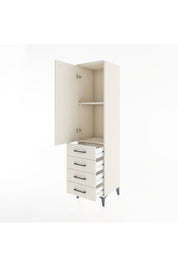 Hyperion Dolap 2 Raflı 4 Çekmeceli Tek Kapaklı 44x44x182 - S55M005V1B