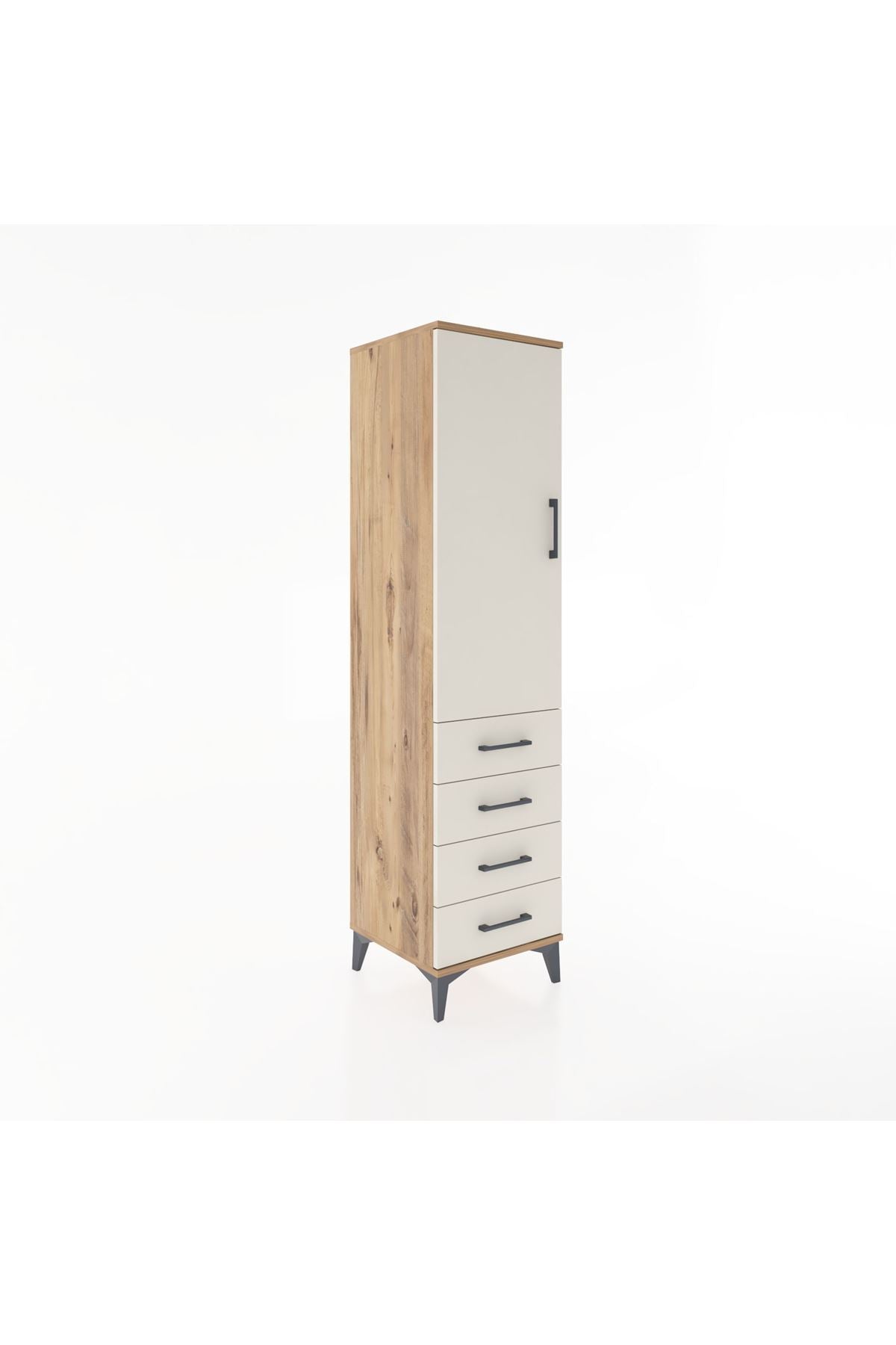 Hyperion Dolap 2 Raflı 4 Çekmeceli Tek Kapaklı 44x44x182 - S55M005V7B