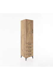Hyperion Dolap 2 Raflı 4 Çekmeceli Tek Kapaklı 44x44x182 - S55M005V9B