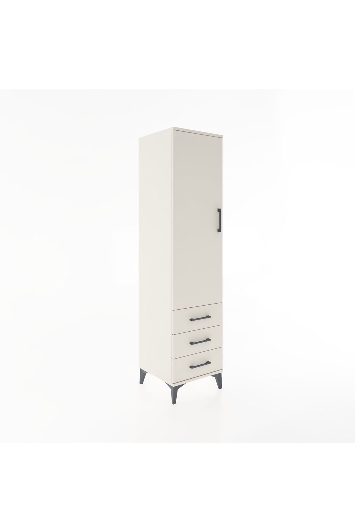 Hyperion Dolap 2 Raflı 3 Çekmeceli Tek Kapaklı 44x44x182 - S55M006V1B
