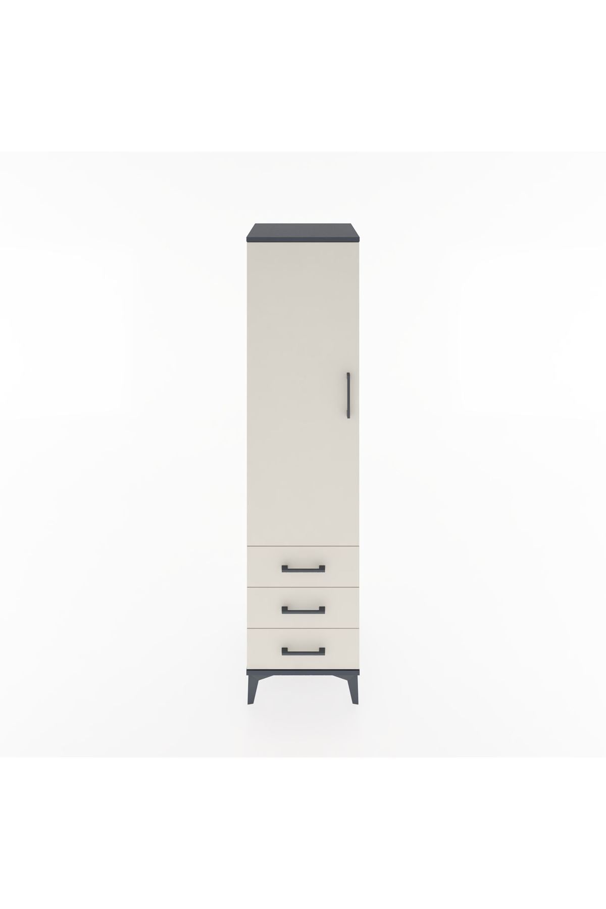 Hyperion Dolap 2 Raflı 3 Çekmeceli Tek Kapaklı 44x44x182 - S55M006V4B