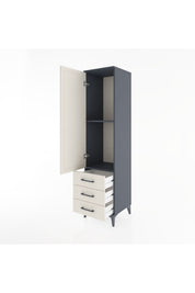 Hyperion Dolap 2 Raflı 3 Çekmeceli Tek Kapaklı 44x44x182 - S55M006V4B