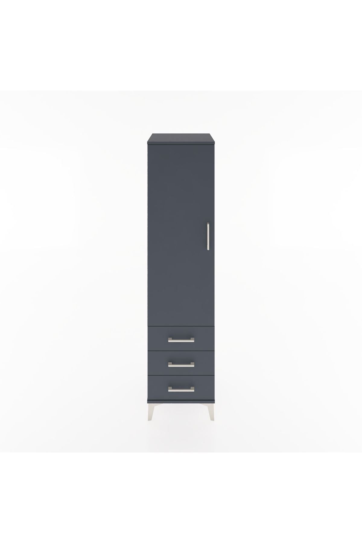 Hyperion Dolap 2 Raflı 3 Çekmeceli Tek Kapaklı 44x44x182 - S55M006V5B