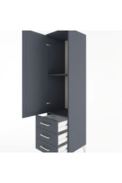 Hyperion Dolap 2 Raflı 3 Çekmeceli Tek Kapaklı 44x44x182 - S55M006V5B