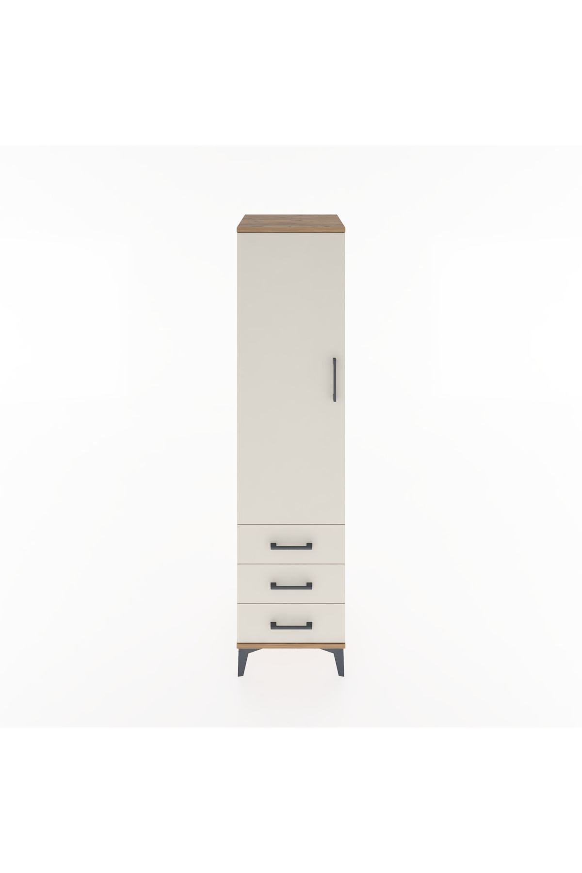 Hyperion Dolap 2 Raflı 3 Çekmeceli Tek Kapaklı 44x44x182 - S55M006V7B