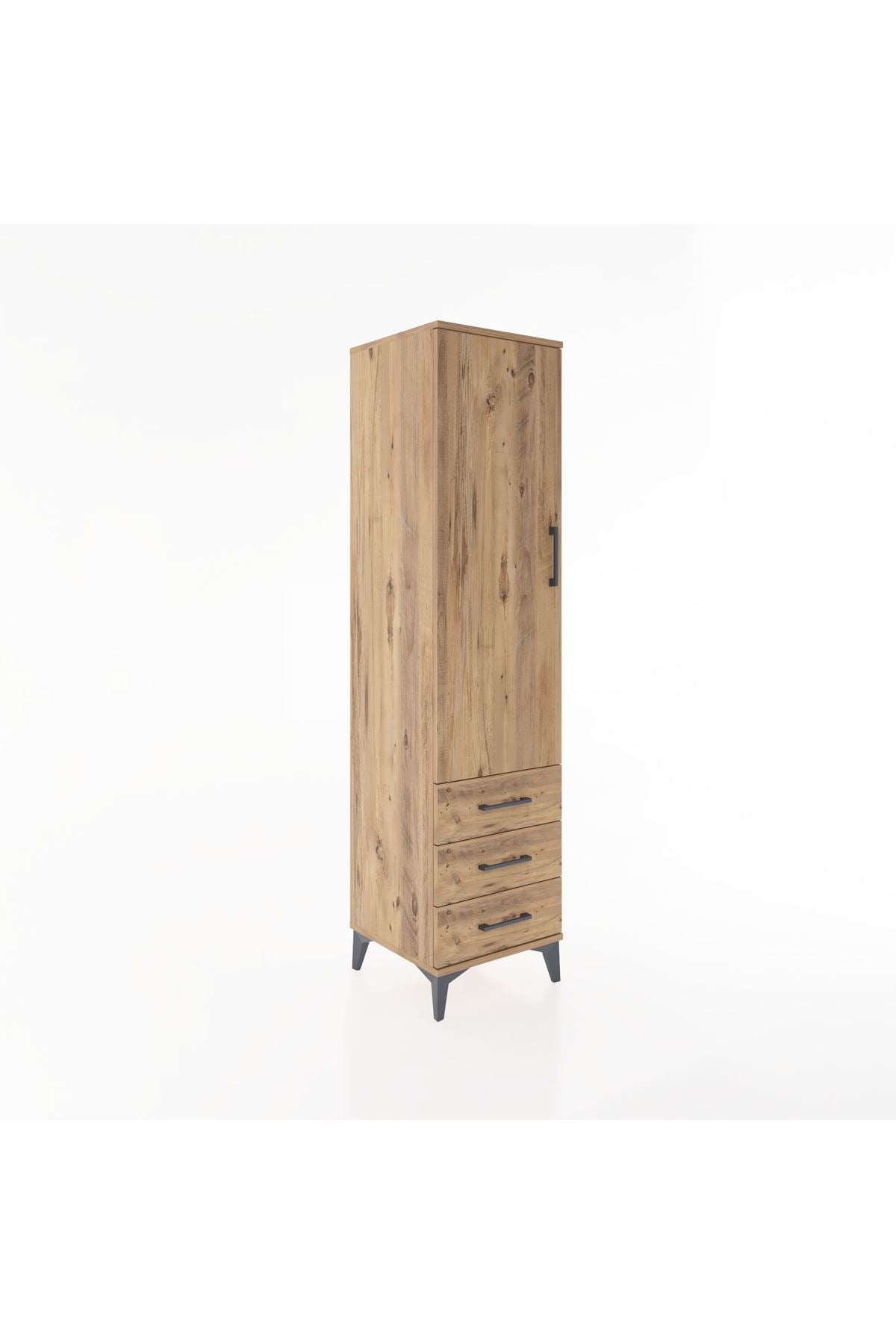 Hyperion Dolap 2 Raflı 3 Çekmeceli Tek Kapaklı 44x44x182 - S55M006V9B