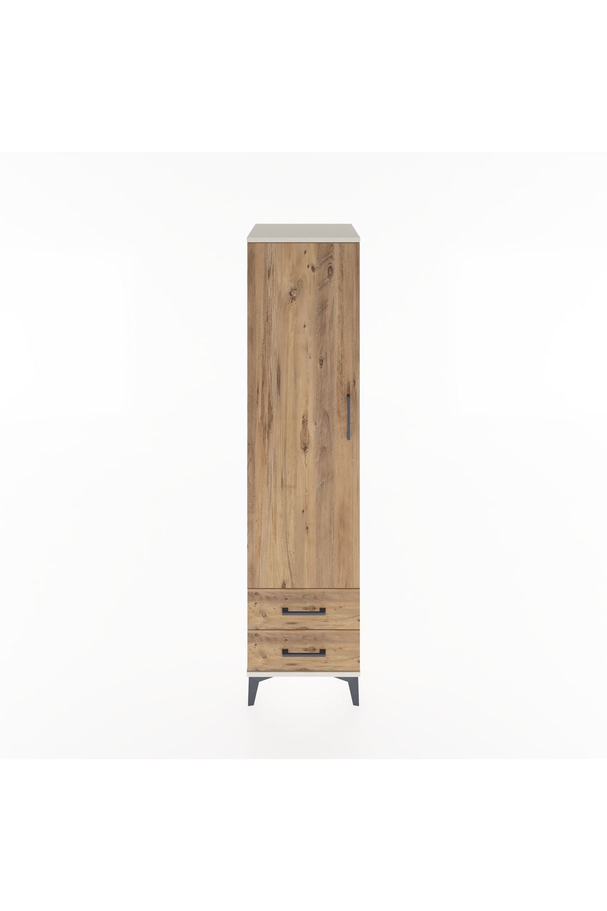Hyperion Dolap 4 Raflı 2 Çekmeceli Tek Kapaklı 44x44x182 - S55M007V3B