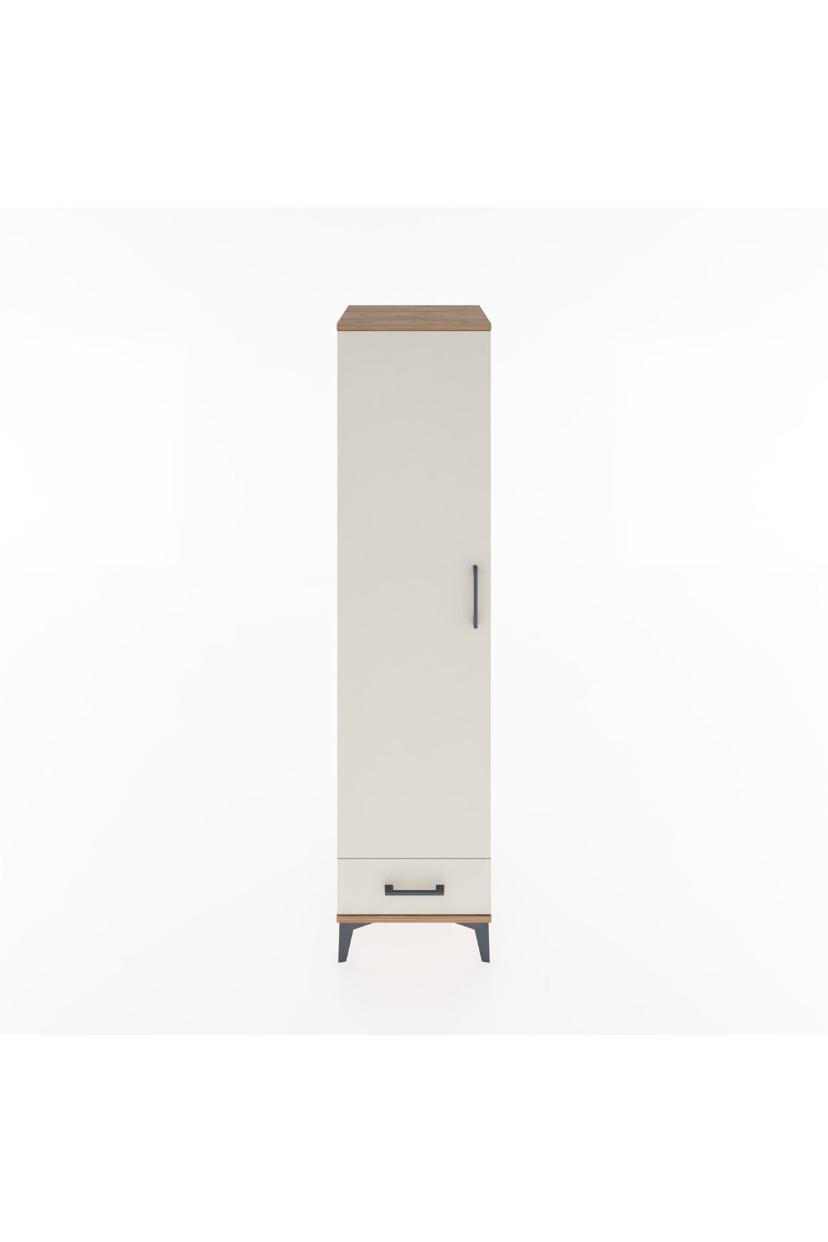 Hyperion Dolap 4 Raflı Tek Çekmeceli Tek Kapaklı 44x44x182 - S55M008V7B