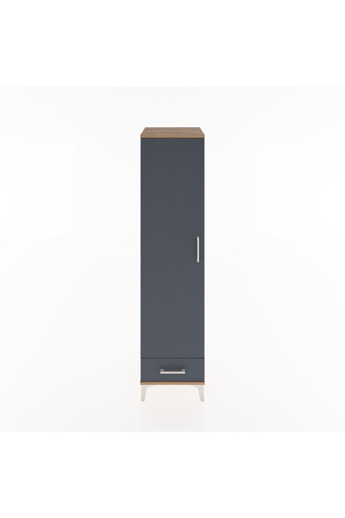 Hyperion Dolap 4 Raflı Tek Çekmeceli Tek Kapaklı 44x44x182 - S55M008V8B