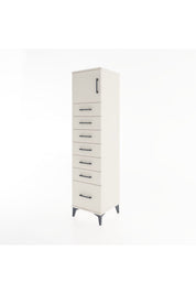 Hyperion Dolap Tek Raflı 7 Çekmeceli Tek Kapaklı 44x44x182 - S55M010V1B