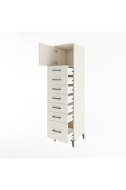 Hyperion Dolap Tek Raflı 7 Çekmeceli Tek Kapaklı 44x44x182 - S55M010V1B