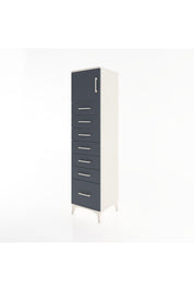 Hyperion Dolap Tek Raflı 7 Çekmeceli Tek Kapaklı 44x44x182 - S55M010V2B