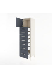 Hyperion Dolap Tek Raflı 7 Çekmeceli Tek Kapaklı 44x44x182 - S55M010V2B