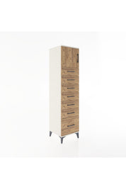 Hyperion Dolap Tek Raflı 7 Çekmeceli Tek Kapaklı 44x44x182 - S55M010V3B
