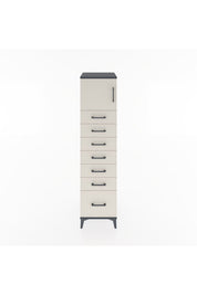 Hyperion Dolap Tek Raflı 7 Çekmeceli Tek Kapaklı 44x44x182 - S55M010V4B