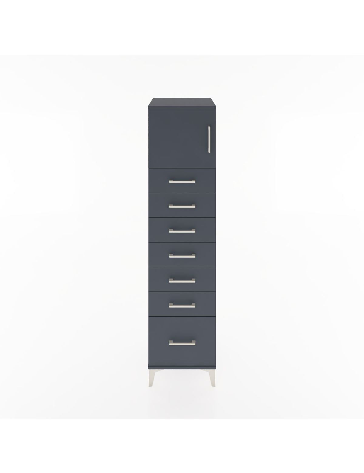 Hyperion Dolap Tek Raflı 7 Çekmeceli Tek Kapaklı 44x44x182 - S55M010V5B