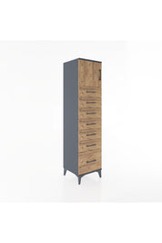 Hyperion Dolap Tek Raflı 7 Çekmeceli Tek Kapaklı 44x44x182 - S55M010V6B