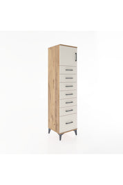 Hyperion Dolap Tek Raflı 7 Çekmeceli Tek Kapaklı 44x44x182 - S55M010V7B