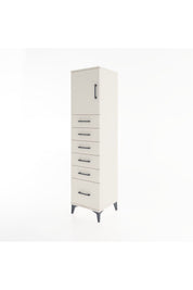 Hyperion Dolap Tek Raflı 6 Çekmeceli Tek Kapaklı 44x44x182 - S55M011V1B