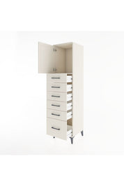 Hyperion Dolap Tek Raflı 6 Çekmeceli Tek Kapaklı 44x44x182 - S55M011V1B