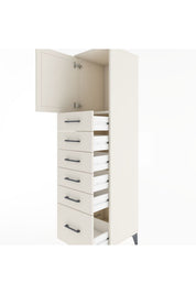 Hyperion Dolap Tek Raflı 6 Çekmeceli Tek Kapaklı 44x44x182 - S55M011V1B