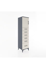 Hyperion Dolap Tek Raflı 6 Çekmeceli Tek Kapaklı 44x44x182 - S55M011V4B