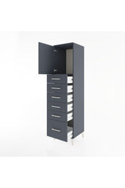 Hyperion Dolap Tek Raflı 6 Çekmeceli Tek Kapaklı 44x44x182 - S55M011V5B
