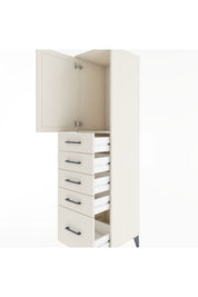 Hyperion Dolap Tek Raflı 5 Çekmeceli Tek Kapaklı 44x44x182 - S55M012V1B