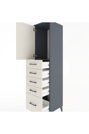 Hyperion Dolap Tek Raflı 5 Çekmeceli Tek Kapaklı 44x44x182 - S55M012V4B