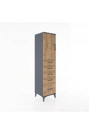 Hyperion Dolap Tek Raflı 5 Çekmeceli Tek Kapaklı 44x44x182 - S55M012V6B